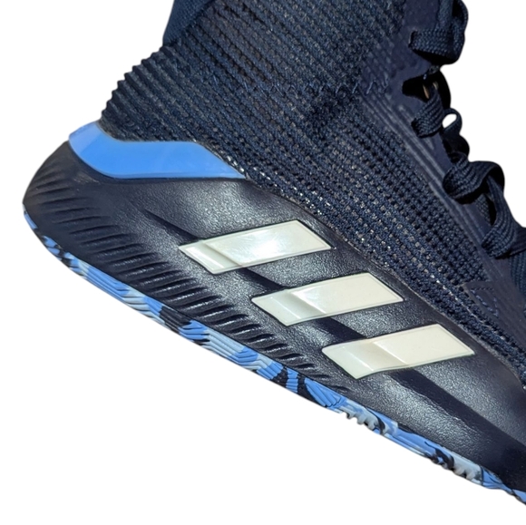 adidas Pro Bounce 2019 Men’s Collegiate Navy size 9.5 Blue White - Picture 11 of 12